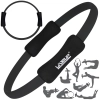 Anel de Pilates Treino Fisioterapia Arco Fortalecedor Preto Crculo Mgico Exerccios Fitness Yoga