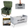 Kit Bolsa para Viagens Camp Bag Ntk + Churrasqueira Porttil To Go com Ala Vira Maleta Camping e Pesca