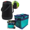 Kit Garrafa Termica 2,5 Lts com Bico Flip Camp Preta + Bolsa Termica Aruba 13,5 Lts Colorida com Al�a
