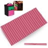 Kit Esteira de Praia 1,80 M Listras Rosa + Bolsa Termica 5 Lts Compacta e Portatil Passeio Parque