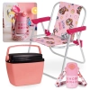 Kit Garrafa Trmica 500ml Inox + Cadeira de Praia Infantil Patrulha Canina Rosa + Cooler 6 Lts Rosa