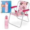 Kit Cadeira de Praia Infantil Patrulha Canina Rosa + Garrafa Trmica 480ml Inox Rosa Kids