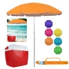 Kit Caixa Trmica 34 Lts Vermelha + Guarda Sol 1,60m Aluminio Colorido Al-mare Neon Passeio Parque e Praia