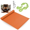 Kit Colchonete Tapete Yoga Pilates em Eva Laranja 1,73m+ Elasticband Faixa Elstica Multinvel Mdio