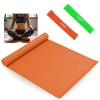 Kit Colchonete Tapete Yoga Pilates Laranja 1,73m + Mini Bands Tenso Leve e Media Treino Exercicios