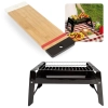 Kit Tbua de Carne em Bamboo Churrasco Retangular 48,3 Cm + Churrasqueira Porttil Cozinha Gourmet