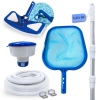 Kit Limpeza de Piscina Peneira + Mangueira 4 M 32mm+ Haste 3,30 M + Aspirador + Flutuador