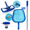 Kit Limpeza de Piscina com Peneira + Aspirador Asa Delta + Haste 1,60 M Desmont�vel + Mini Flutuador