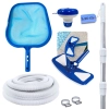 Kit Limpeza de Piscina Mini Clorador+ Peneira + Haste 3,30 M + Aspirador + Mangueira 4 M