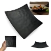 Prato Quadrado C�ncavo 15 Cm Raso para Sushi Comida Japonesa em Melamina / Pl�stico Preto
