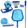 Kit Limpeza de Piscina Haste 1,60 M Desmontável + Aspirador + Escova Reta + Flutuador + Peneira Kit Limpeza de Piscina Haste 1,60 M Desmontável + Aspirador + Escova Reta + Flutuador + Peneira
