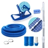 Kit Limpeza Piscina Aspirador + Haste Retrtil 3,30 M + Mangueira 4 M 38 Mm, Ponteiras e Adaptador
