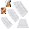 Kit 3 Travessas Retangulares 25 Cm, 30 Cm e 40 Cm (und) para Buffet Sushi Restaurante em Melamina