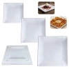 Kit 3 Pratos Quadrados Raso 20 Cm, 25 Cm e 30,5 Cm (und) Travessas para Buffet Restaurante