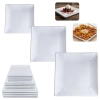 Kit 15 Pratos Quadrados Raso 20 Cm, 25 Cm e 30,5 Cm (5 Cada) Travessas para Buffet Restaurante