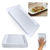 Kit 5 Travessas Bandejas 25 Cm Retangulares para Buffet Sushi Finger Food Petisqueira Doceira Expositor