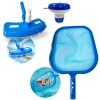 Kit Limpeza de Piscinas com Aspirador Asa Delta + Peneira + Mini Clorador Flutuador