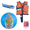 Kit Colete Infantil Natao Tamanho M/G + Bola 40 Cm e Lana gua Piscina Praia