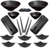 Conjunto 21 Peas para Sushi Comida Oriental com Travessas Pratos Hashis e Molheiras