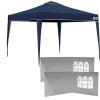 Kit Tenda Gazebo Azul Base e Topo 3x3 M + 4 Paredes na Cor Branca
