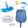 Kit Limpeza de Piscina Mangueira 4m + Aspirador + Peneira + Cloro + Flutuador