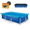 Kit Piscina 3700 Litros Premium Retangular em Ao + Capa para Proteo Mor