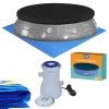 Filtro Bomba Piscina 220v + Capa e Forro para Piscina Redonda 2400 Lts