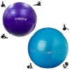 Kit 2 Bolas Suas Fitness 55cm Roxa + 65cm Azul Ilustrada para Pilates e Treino