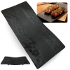 Travessa Retangular Curvada 28 Cm Kanpai Preta para Restaurante Japon�s Sushi Melamina Premium