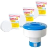 Kit Clorador Flutuador + 3 Pastilhas de Cloro para Piscina