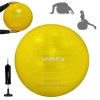 Bola Sui�a de Pilates Premium Anti Estouro 75 Cm Amarela + Mini Bomba Treino Academia Yoga Exercicios