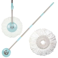 Kit Cabo Mop Giratrio Esfrego Limpeza Prtica Mor + Refil para Esfrego Mop Limpeza Prtica Mor