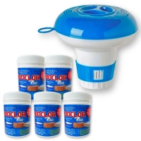 250 Mini Pastilhas 2gr de Cloro Bioclor para Piscina + 1 Mini Flutuador