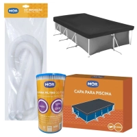 Kit Mangueira para Reposio de Filtro + Refil Filtro Tipo Iii + Capa 6200l ( Piscina No Inclusa )