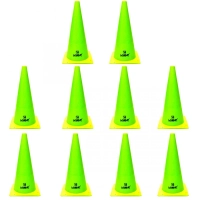 Kit 10 Cones de Agilidade para Demarcao com 38 Cm Verde Limo