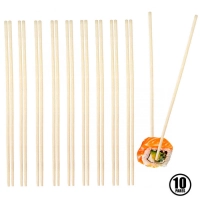 Kit com 10 Pares de Hashi em Bambu