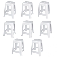 Kit 8 Banquetas Bela Vista em Plstico Suporte Ate 120kg