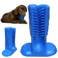 Brinquedo Cachorro Mordedor Escova Dental 14 Cm Azul