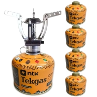 Kit Fogareiro Compacto Jupiter com Estojo + 5 Cartucho Gs