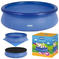 Kit Piscina Redonda Inflavel Mor 4600l com Capa e Forro
