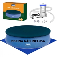 Kit Capa + Forro para Piscina Inflvel 4600 L + Filtro 220v 3028 L/H