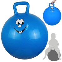 3 Brinquedos Bola Pula Pula Infantil com Ala 60 Cm Azul