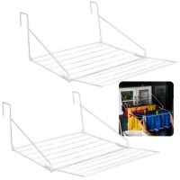 Kit 2 Varais de Porta Dobravel Portatil em Ao Slim Mor para Apartamento / Montagem Sem Furo