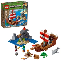 Lego Minecraft a Aventura do Barco Pirata 386 Peças Ref. 21152