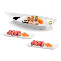 Mandiali e-Shop : Kit 6 Peças para Comida Japonesa Pratos Copo Molheira  Hashi Hashioki