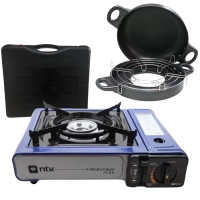 Fogareiro Horizontal com Maleta Frontier + Home Grill Port�til com Grelha