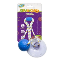 Brinquedo para Cachorro Pet Push Ball Bola 45mm Azul