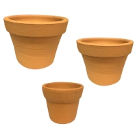 Kit 3 Vasos de Cermica Colonial Tamanho Grande, Mdio e Mini