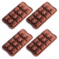 Kit 4 Formas de Silicone para Bombom Chocolate com 12 Cavidades