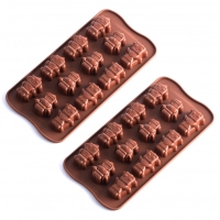 Kit 2 Formas de Silicone para Bombom Chocolate com 12 Cavidades